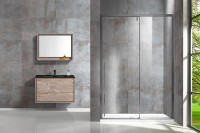 Душевая дверь Lugano VDS-1L130CLGM-1, 1300, вороненая сталь, стекло прозрачное
