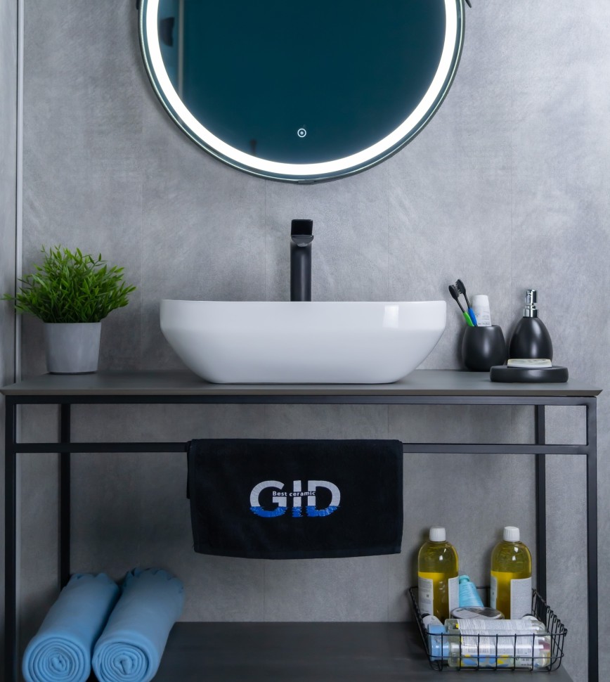 Раковина Gid D1468 51195 накладная белая 50x36x14.5