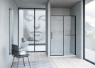 Душевая дверь Slim Soft VDS-1SS110CLB, 1100, черный, стекло прозрачное