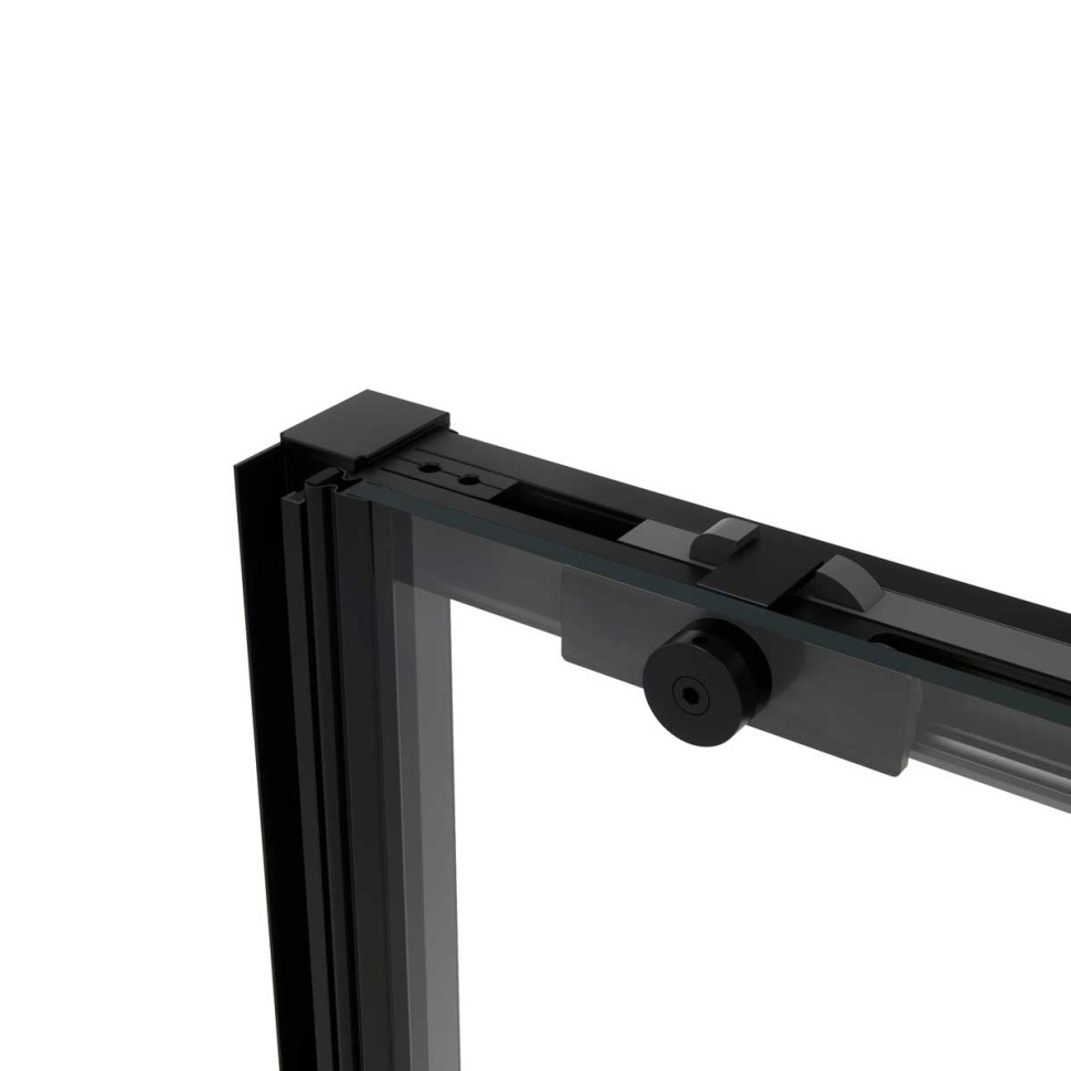 Душевая дверь Slim Soft VDS-1SS110CLB, 1100, черный, стекло прозрачное