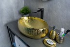 Раковина Gid 9030g 52234 накладная золотая 48x34x15