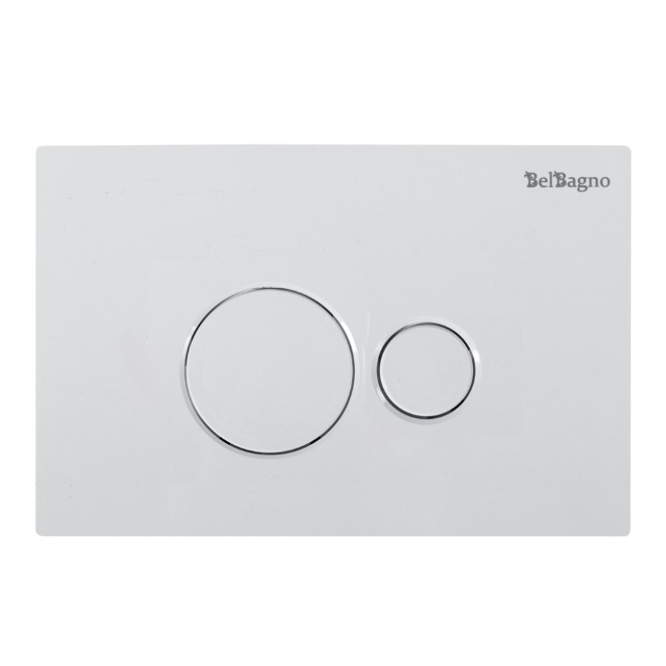 Кнопка смыва BelBagno BB082BL, белая глянцевая