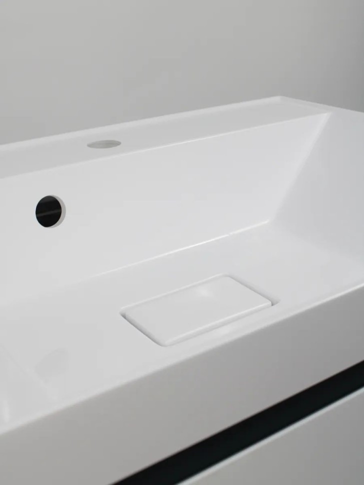 Раковина для ванной 60 см, Uperwood Classic New, белая глянцевая, с накладкой для слива