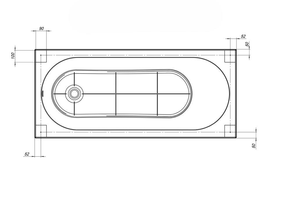 Акриловая ванна с каркасом Uperwood Next 170x75 см, белая