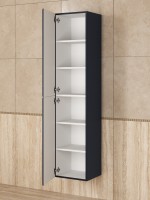 Шкаф-пенал для ванной Uperwood Foster NEW 36х30х160 см, черный