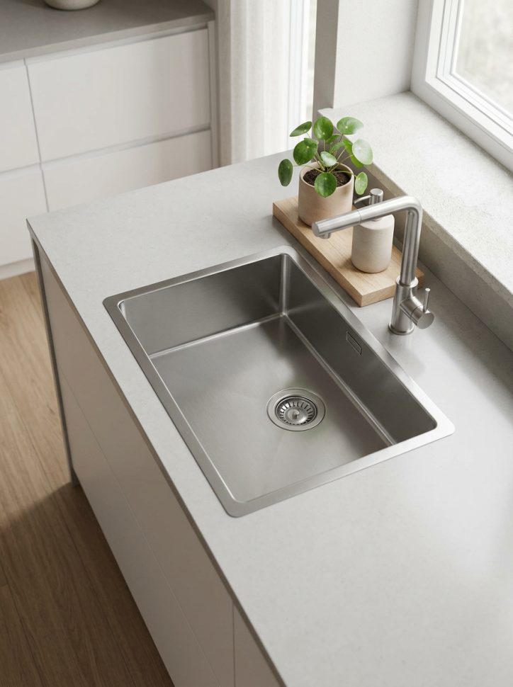 Кухоннаяойка из нержавеющей стали Uperwood UPD-02, хром