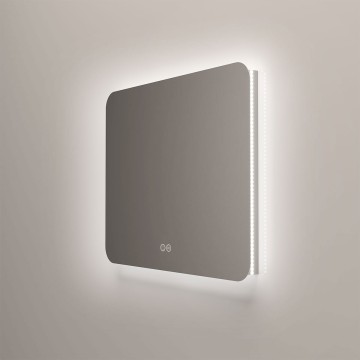 Зеркало LED VLM-3BE900-2 900х800 c сенсорным выключателем и диммером, антизапотевание