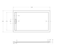 Поддон из искусственного мрамора CEZARES TRAY-AS-AH-140/80-30-W