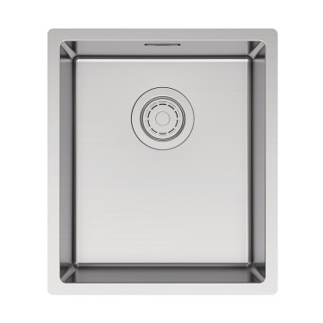 Мойка LASSAN 38 UNI, нерж. сталь, LA38-BS, брашированная нерж. сталь, 380х440мм, Paulmark