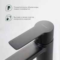 Смеситель Splenka для умывальника S06.10.09 Графит