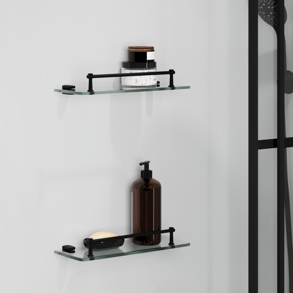Душевая кабина Niagara Standart ST100/80/15QR/KL/BKT (100х80х225) низкий поддон(15см),черный,стекло прозрачное,3 места