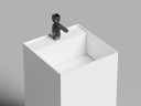 Раковина напольная ARMONIA SQUARE TOP 01  без отверстия под смеситель 450х450х900 S-Sense Глянцевое