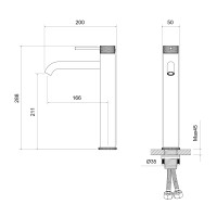 Смеситель для раковины-чаши Timo Saona 2411/18F черное золото