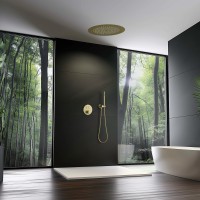 Душевая система встроенная с термостатом Timo Saona SX-2370/17SM золото матовое