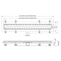 Душевой лоток Veconi Stesso Gold 600