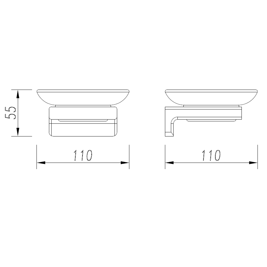 AQM7314BG Tivoli Мыльница латунь/матовое стекло, золото шлифованное