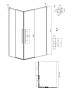 1/2 душевого ограждения Grossman Galaxy 1/2.K33.01.10L.21.02 (100*195) раздвижная(левая),черный матовый, стекло шиншилла,1 место