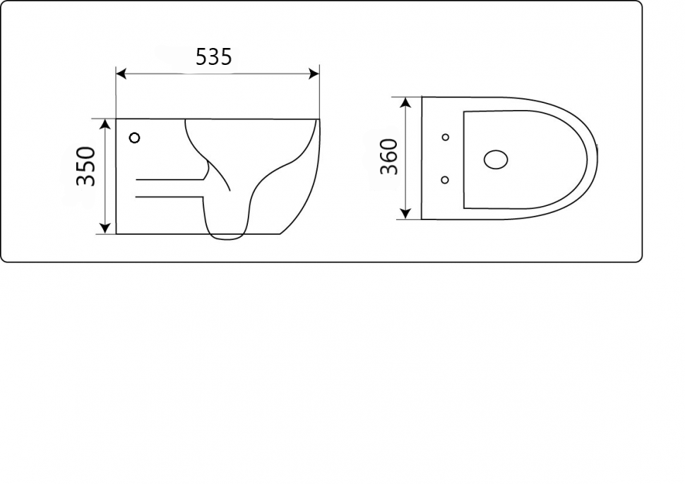 Унитаз подвесной CeramaLux 2196 -2