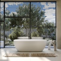 Ванна из искусственного камня ABBER Stein AS9613-1.7 белая матовая